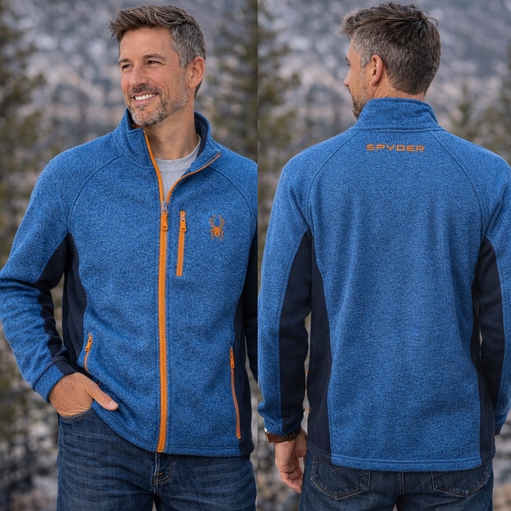 Spyder Constant Full-Zip Mid-Weight Stryke Jacket Men's Medium Gorpcore Skiing